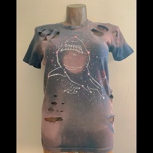 Reworked Bleached/Distressed T shirt